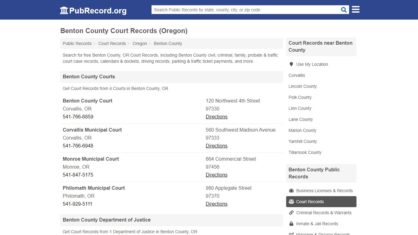 Free Benton County Court Records (Oregon Court Records)
